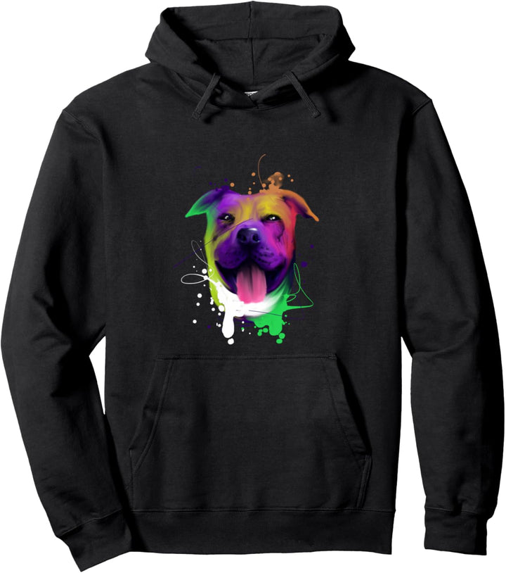 Buntes Pitbull-Geschenk Pitbull Mom Dad Pullover Hoodie