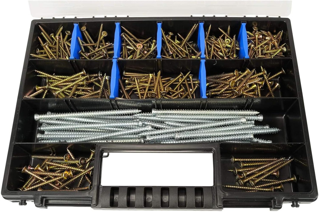 HASKYY Sortimentskoffer Sortimentskiste Sortimentsbox 10x Organizer XL - unterteilt und stapelbar -