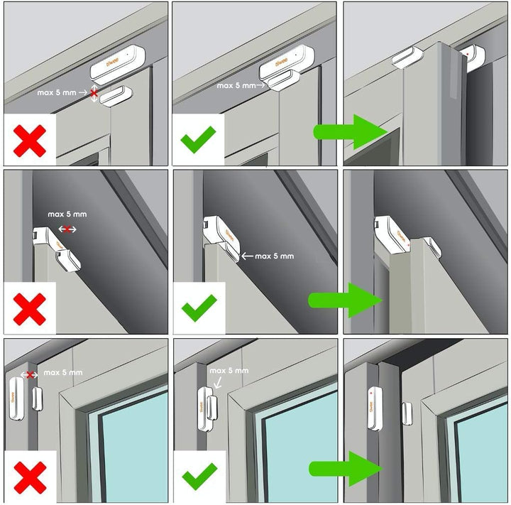 tiiwee TWWS03 Fenster- und Türsensor für Tiiwee Home Alarm Systeme. Erweitern Sie Ihr System ganz ei