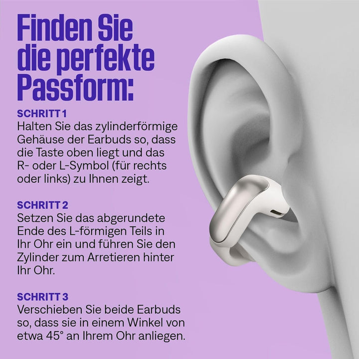 Bose Ultra Open Earbuds mit Bluetooth und OpenAudio Technologie, Clip On Kopfhörer, kabellose Open E
