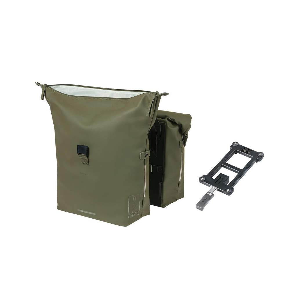 Basil Soho Nordlicht MIK Doppeltasche 31 x 13 x 37 cm Moss Green, 31 x 13 x 37 cm Moss Green