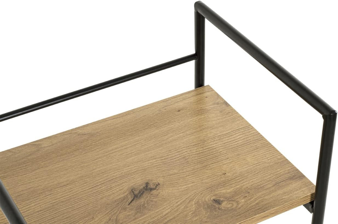 HAKU Möbel Beistelltisch, MDF, schwarz-eiche, B 34 x T 27 x H 62 cm, Schwarz-eiche