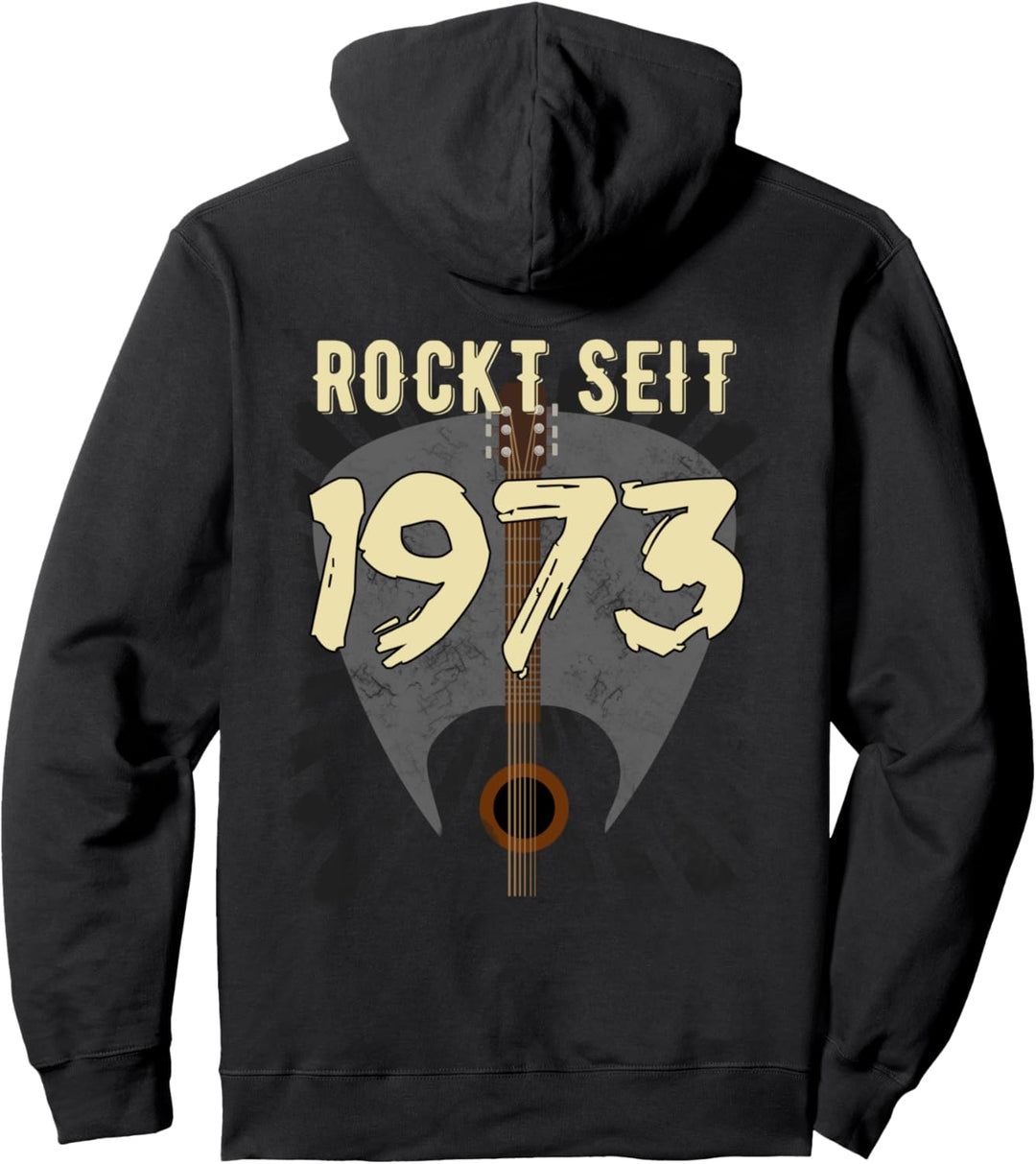 Jahrgang 1973 Classic Rock and Roll Akustische Gitarre Pullover Hoodie