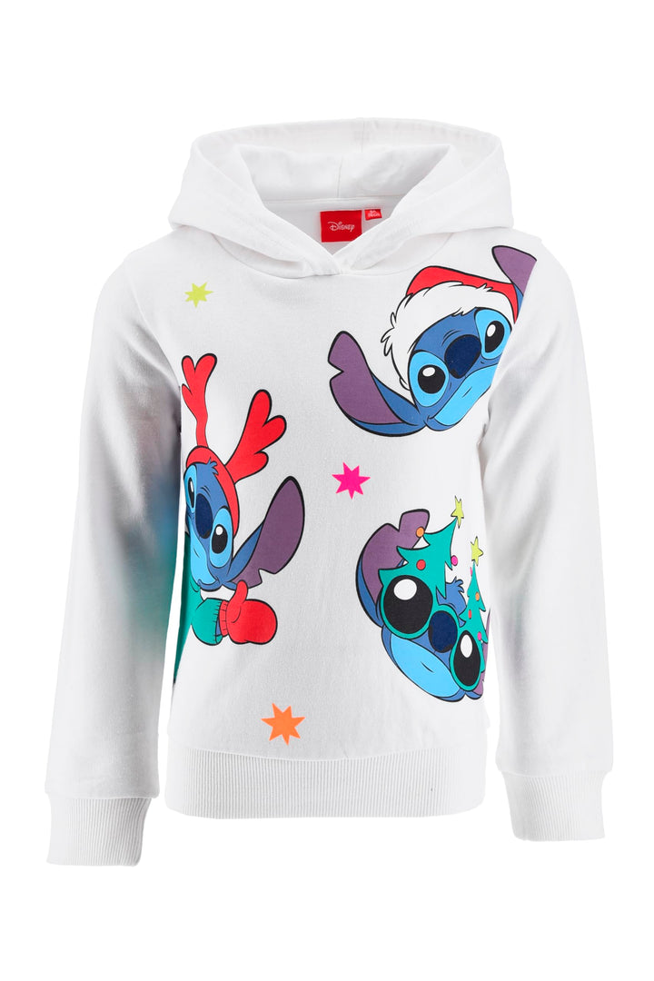 Disney Stitch Mädchen Kapuzenpullover, Design Weihnachts Sweatshirt, Pullover für Mädchen, Grössen 3