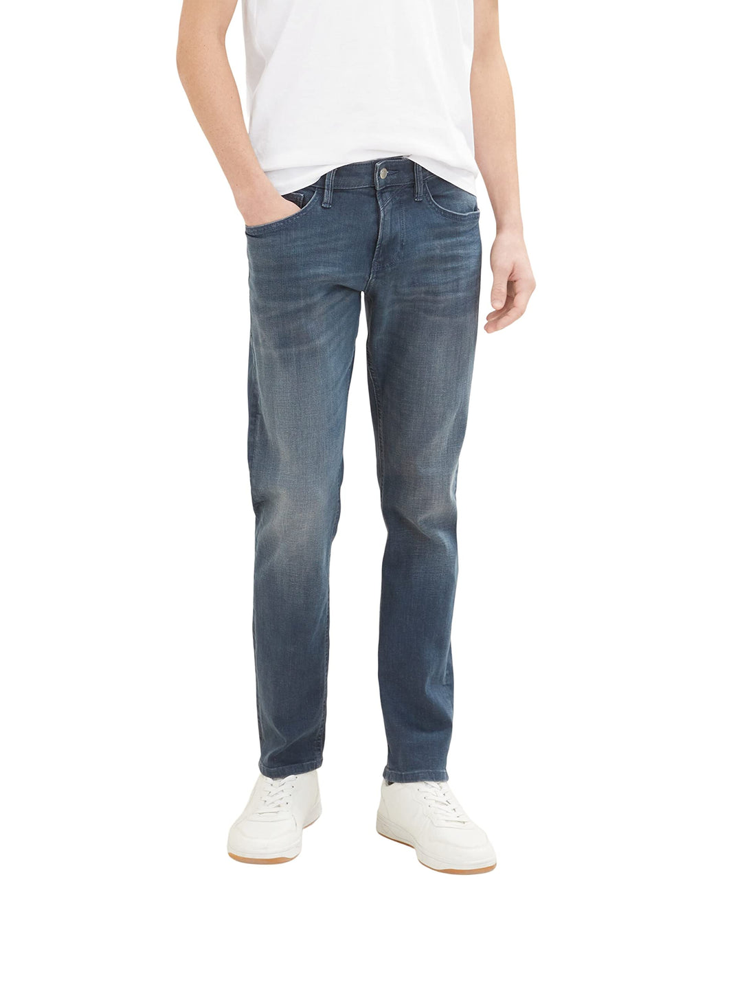TOM TAILOR Denim Herren Pier Slim Fit Jeans 28W / 32L 10163 - Dark Stone Blue Grey Denim, 28W / 32L