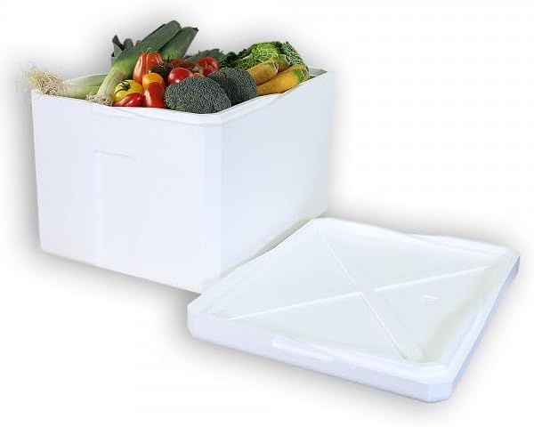 3 Thermoboxen Styropor XXL 64, 5Liter mit Deckel - Kühlbox Styropor - Wiederverwendbarer Isolierbehä