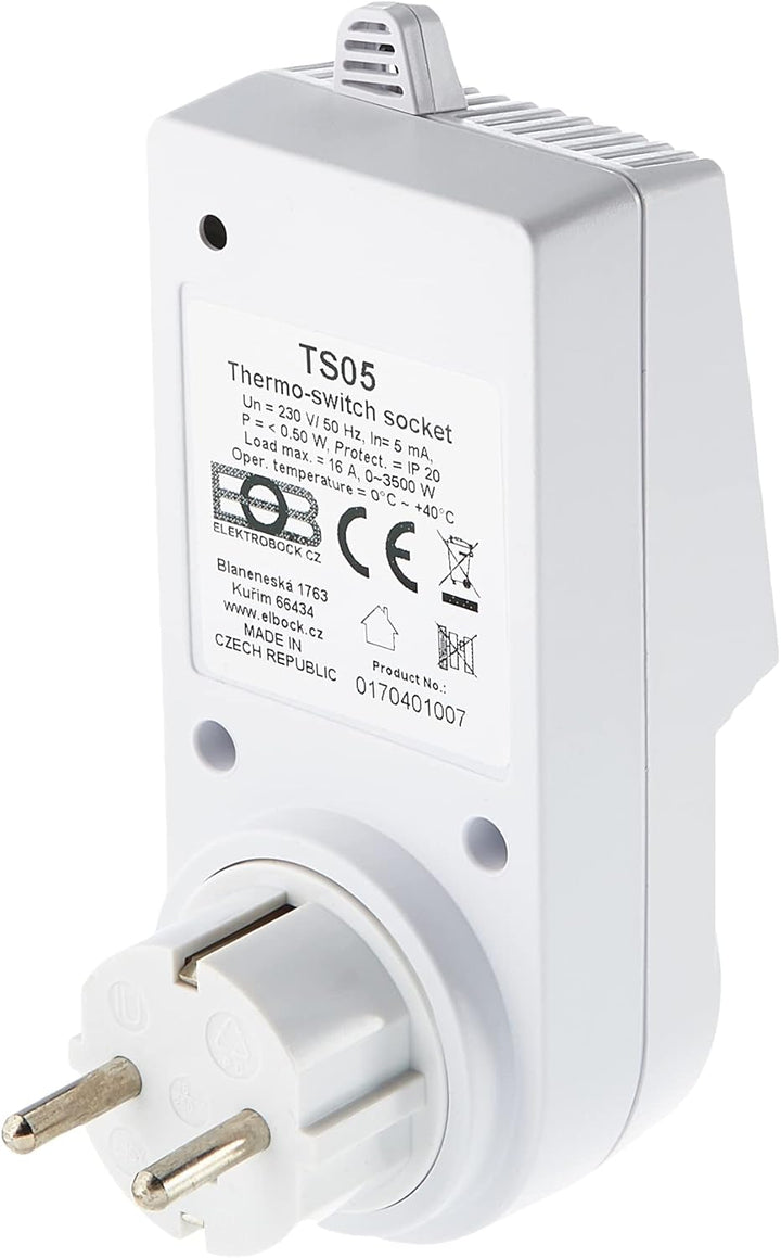 Stiebel Eltron 229339 Infrarot-Quarzstrahler IW 120, Weiss & Elektrobock Steckerthermostat TS05 Ther