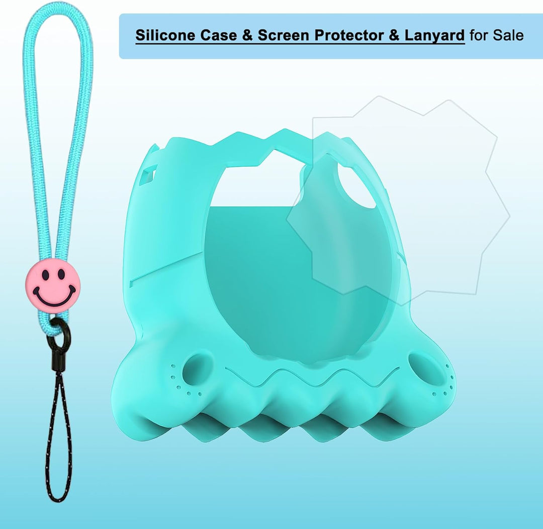 BCWGION Silikonhülle kompatibel mit Tamagotchi Paradise, mit TPU Softscreen Schutzfolie und Fingerba
