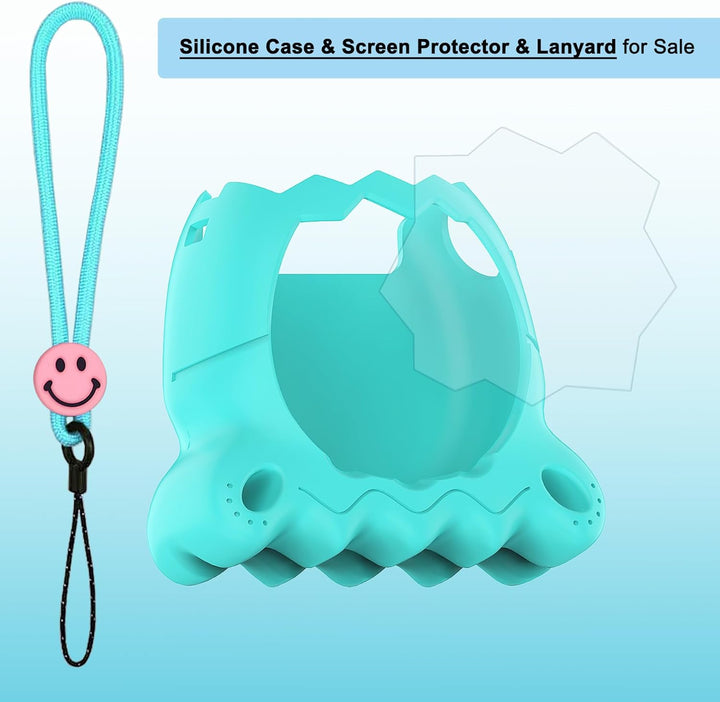 BCWGION Silikonhülle kompatibel mit Tamagotchi Paradise, mit TPU Softscreen Schutzfolie und Fingerba