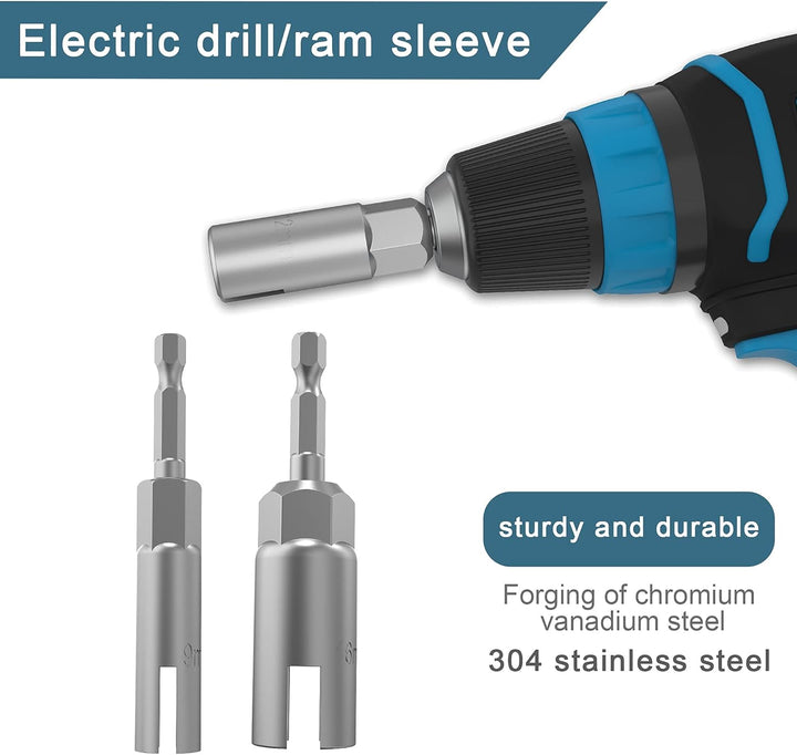 2 Stück 1/4 Zoll Sechskantschaft Mutter Treiber Power Flügelmutter Bohrer Bit Steckschlüssel Kit Sch