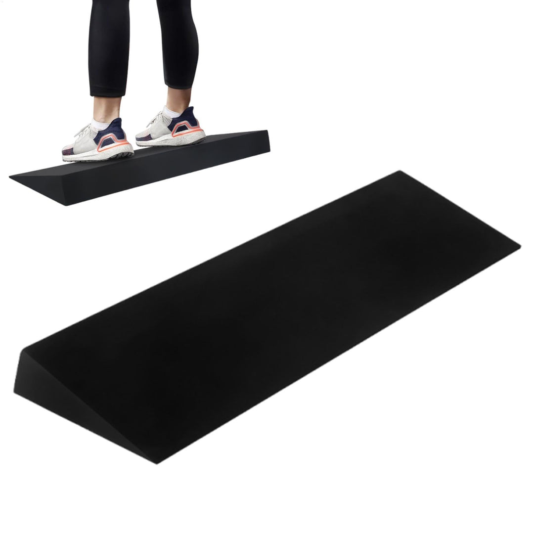 Squat Wedge Block, Slant Board Squats, Heel Elevated Squat Wedge, Weightlifting Slanting Panel, (Bla