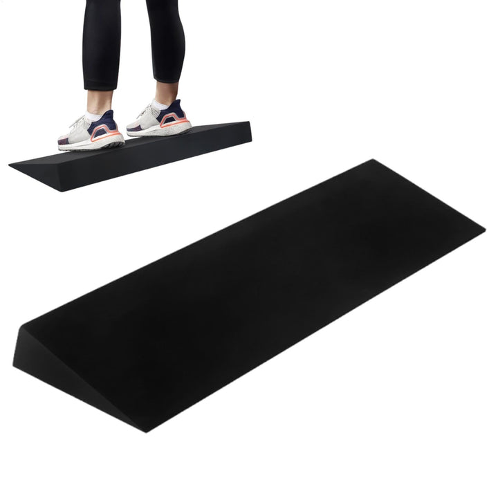 Squat Wedge Block, Slant Board Squats, Heel Elevated Squat Wedge, Weightlifting Slanting Panel, (Bla