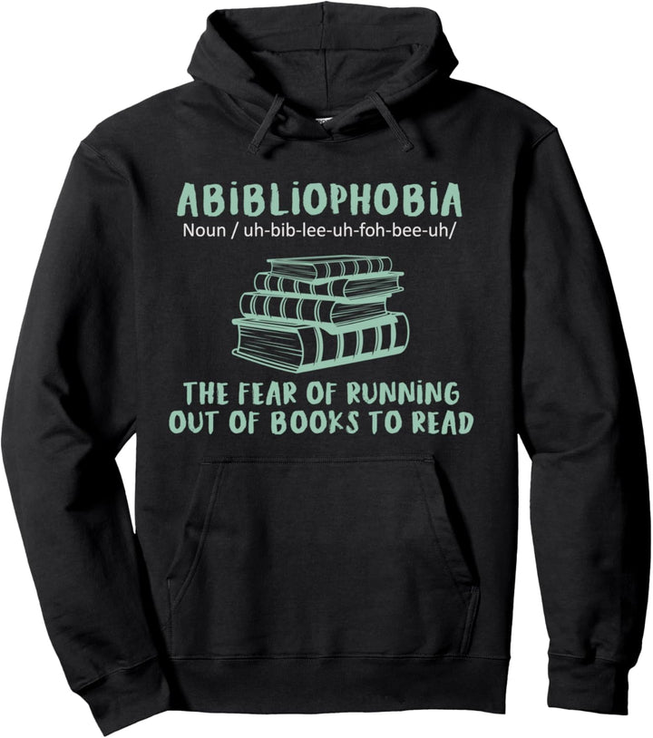Abibliophobia Bibliothek Leseratte Lustiges Bücher Lesen Pullover Hoodie