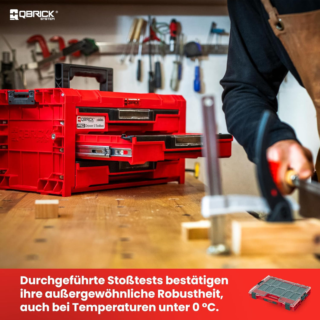Qbrick System Pro Organizer 200 Mfi Red Ultra HD Sortimentskasten Sortierkasten Schraubenbox Sortier