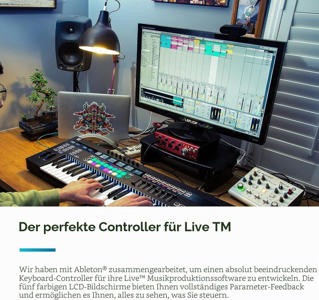 Novation 49SL MkIII MIDI-Controller-Keyboard mit 49 Tasten und Sequenzer sowie DAW-Integration