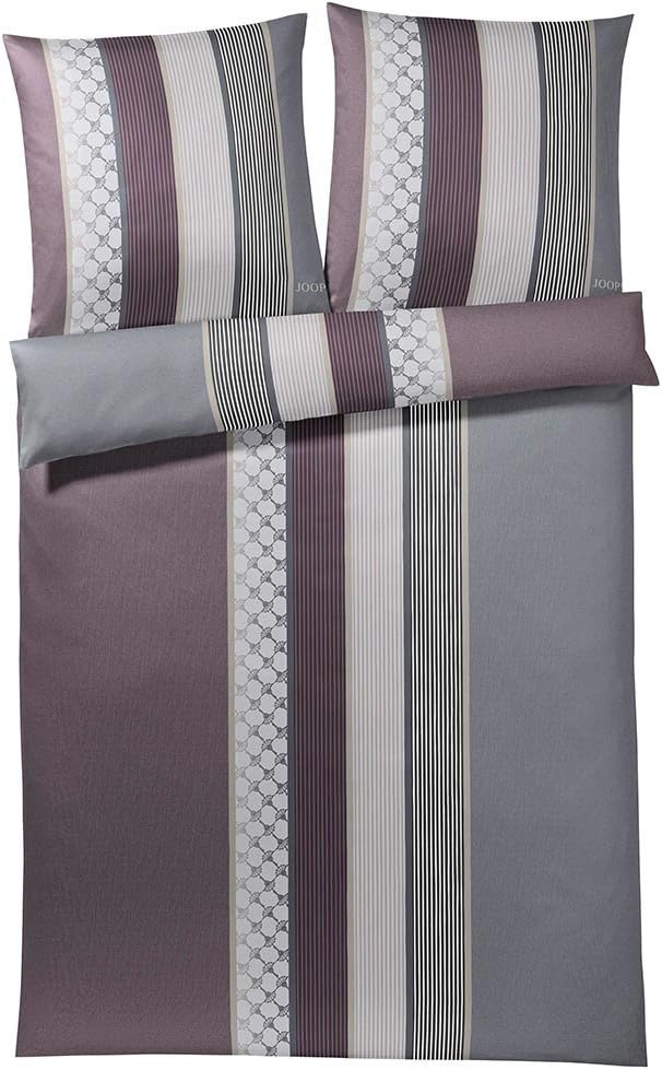 Joop! Bettwäsche Cornflower Stripe deep Wine 1 Bettbezug 200 x 220 cm + 2 Kissenbezüge 80 x 80 cm, 1