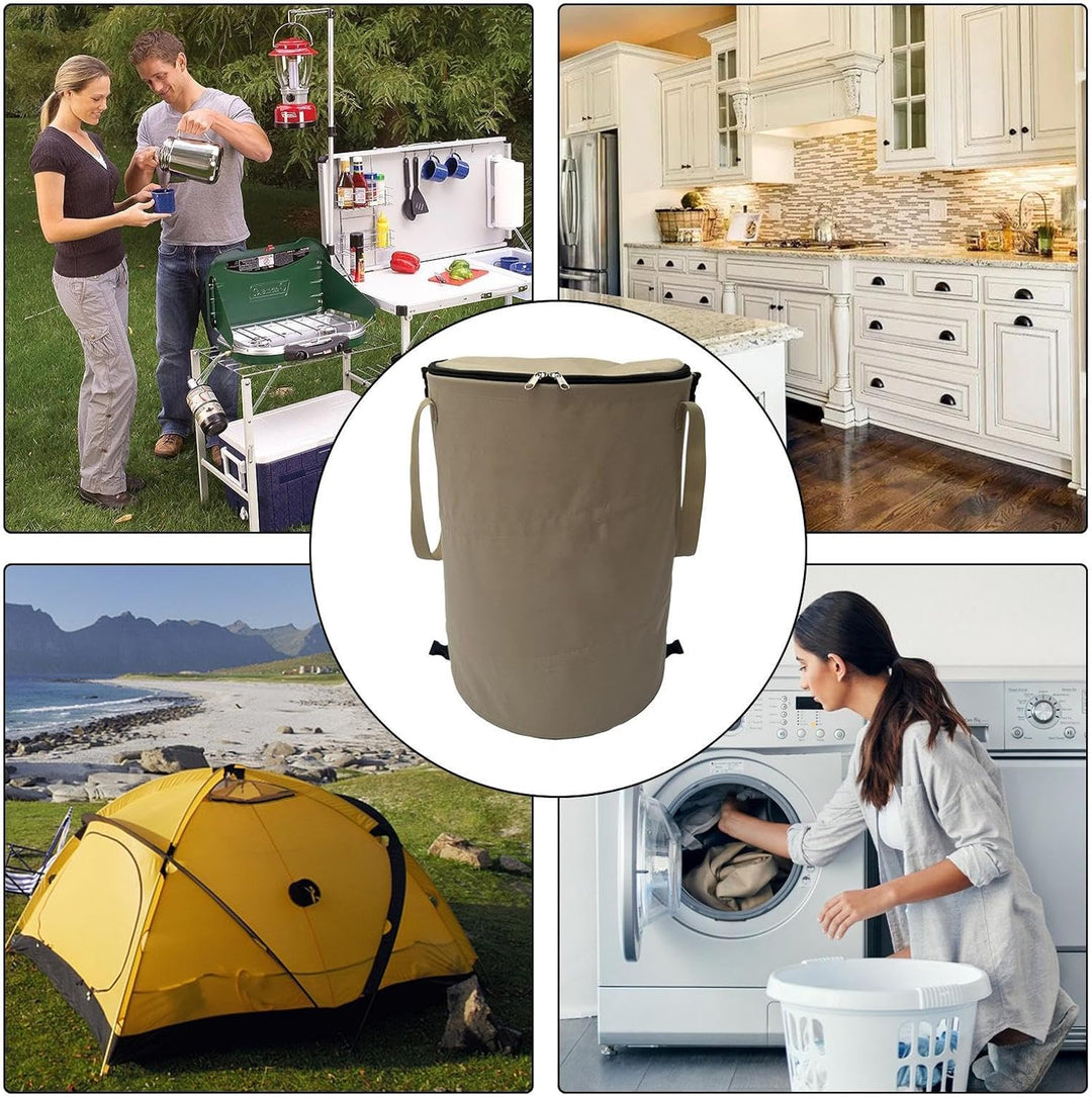 Faltbarer Camping Mülleimer 37 L Pop Up Mülleimer Fürs Auto Faltbar Abfalleimer Gartenabfallsack Mul