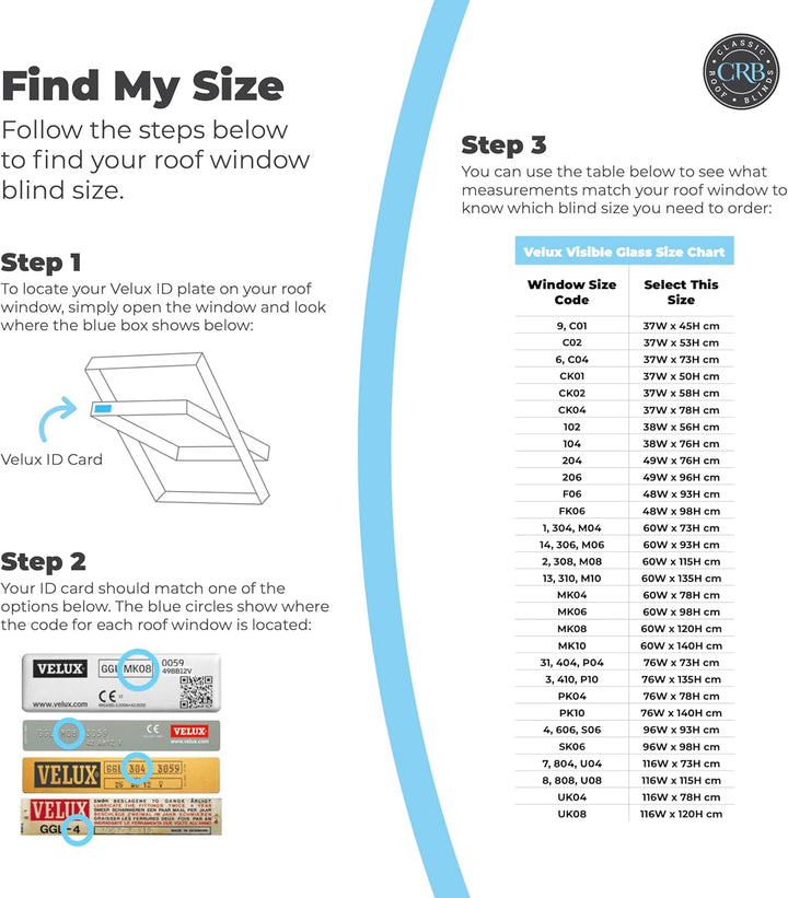 Classic Roof Blinds für VELUX Dachfenster Verdunkelungsrollo Fenstercode MK06 Schwarz