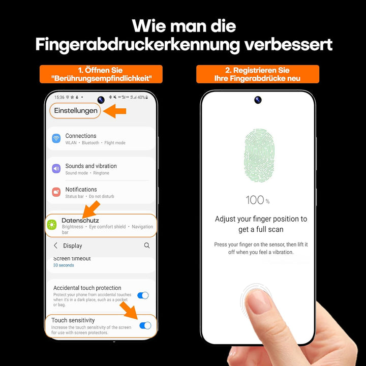 LϟK für Samsung Galaxy S24 für Panzerglas mit 2 Stück HD-Hartglasfolie, [Auto-Installation] Kratzfes
