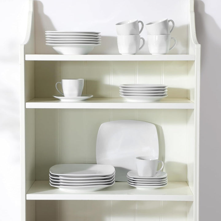 MALACASA, Serie Julia, 18 Teilig Set KLEIN Tafelservice 6 Personen Porzellan Teller Set, Geschirrset