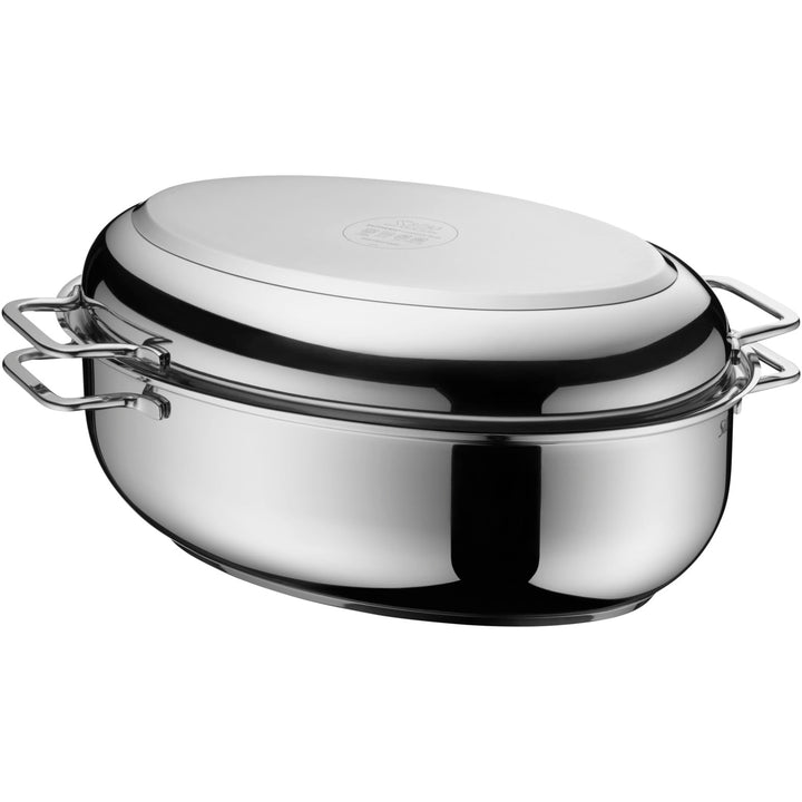 Silit Bräter mit Deckel backofengeeignet, 7,7l, Edelstahl Bräter Induktion, Induktionsdeckel, 38 x 2