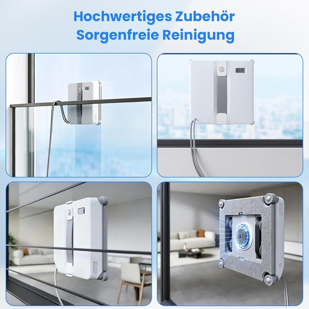 14 Stück Reinigungspad für ECOVACS WINBOT Mini 2 Fensterputzroboter, Waschbare Mikrofaser Wischtüche
