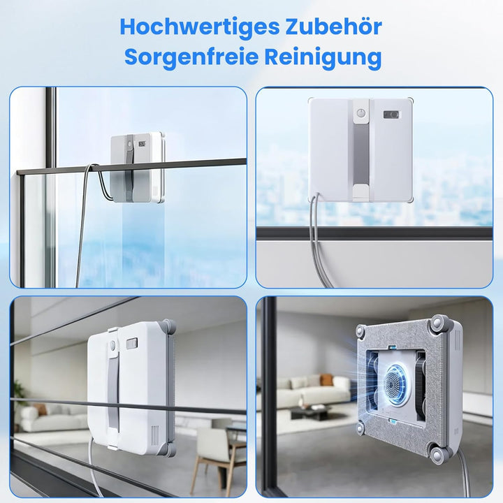 14 Stück Reinigungspad für ECOVACS WINBOT Mini 2 Fensterputzroboter, Waschbare Mikrofaser Wischtüche