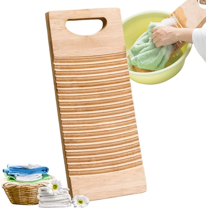 Waschbrett, Wäsche waschen Waschbrett, Handwaschbrett aus Bambusholz für Wäsche, Altmodisches manuel