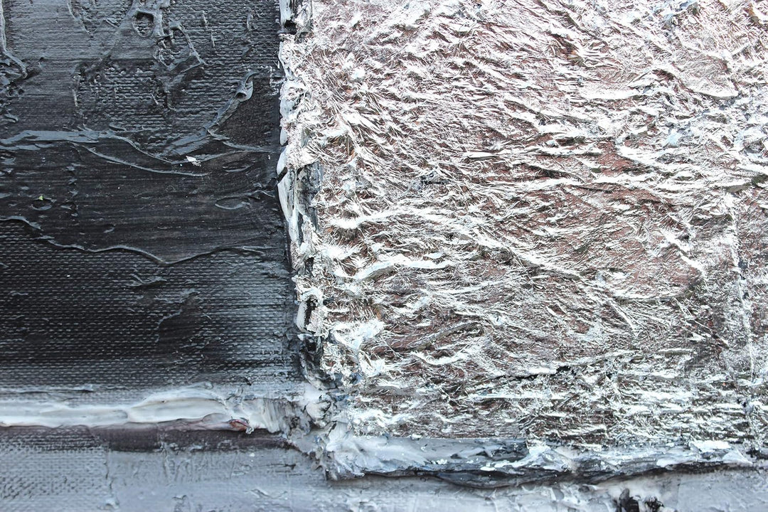 YS-Art Abstrakt Acryl Gemälde auf Leinwand Abstraktion in rot-grauen Farben handgemalt Wandbilder Wo