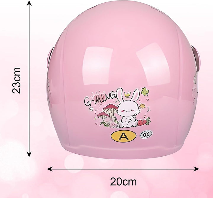 Kinder Motorradhelm, Jungen und Mädchen Rollerhelm, Mofa Helm, jethelm mit Sonnenblende, Fahrradhelm