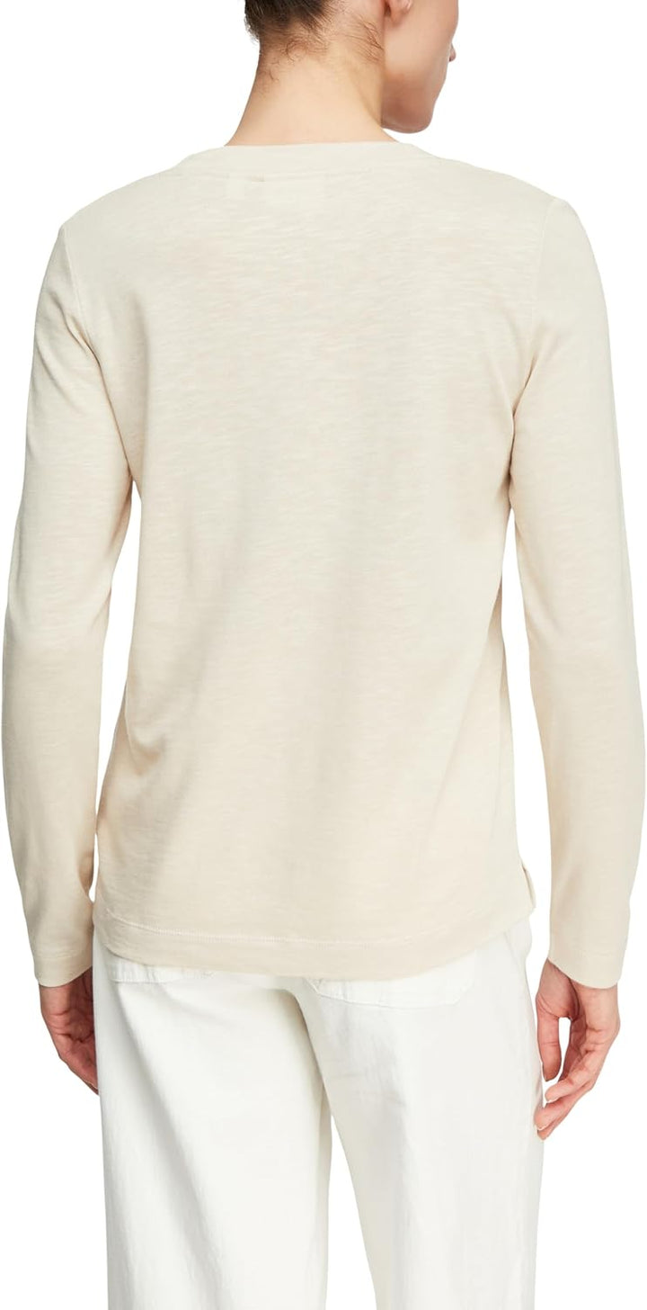 COMMA Longsleeve in Flammgarnstruktur 46 9300_helles Beige, 46 9300_helles Beige