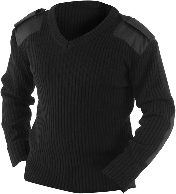 Yoko Herren NATO Security Sweater mit V-Ausschnitt (XL) (Marineblau)