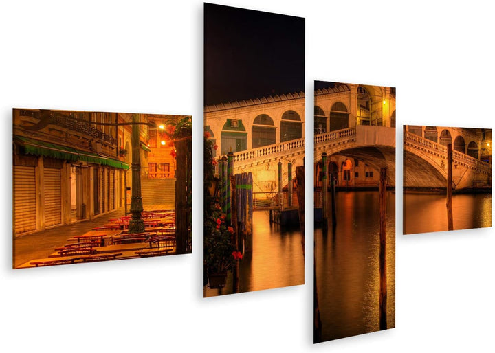 islandburner Bild auf Leinwand Rialto Brücke In Venedig Italien Wandbild Poster Kunstdruck Bilder Fo