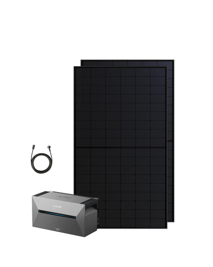 Anker SOLIX Balkonkraftwerk mit Speicher (1170W | 1600Wh), Solarbank 2 E1600 Pro (1600Wh), 2× RS50S
