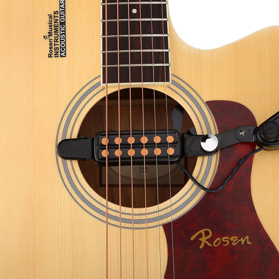 Magnetischer Tonabnehmer mit 12 Schalllöchern, Gitarren-Tonabnehmer, Akustikgitarren-Tonabnehmer, Gi