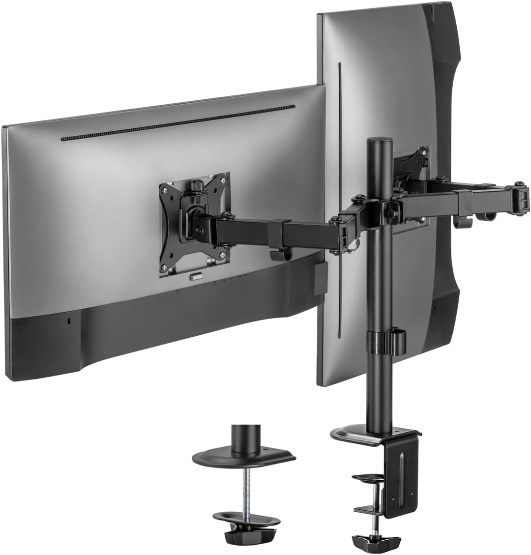 AISENS Eco-Tischhalterung, drehbar und neigbar, für Monitor/TV, 9 kg (3 Schwenken, 2 Arme), 17-32 cm