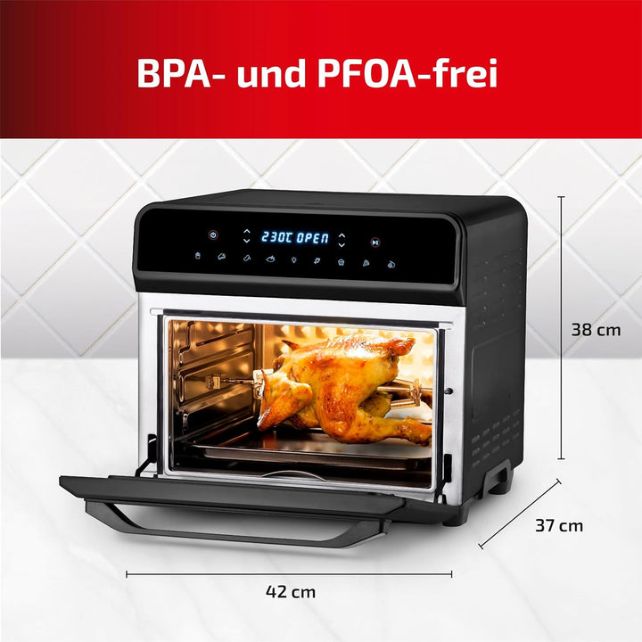 Ufesa Magnum Heissluftfritteuse XXL, 23L, Doppelter Widerstand, Energiesparend, 8 Programme, 1800W,