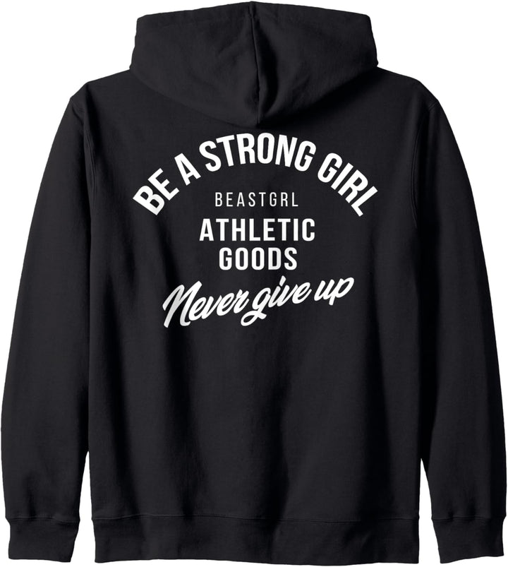 Be a strong Girl Print Kapuzenjacke