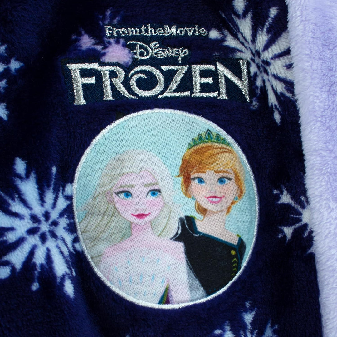 Disney Frozen Bademantel | Kinder Bademantel Elsa Und Anna | Morgenmantel Mädchen 92 Blau, 92 Blau