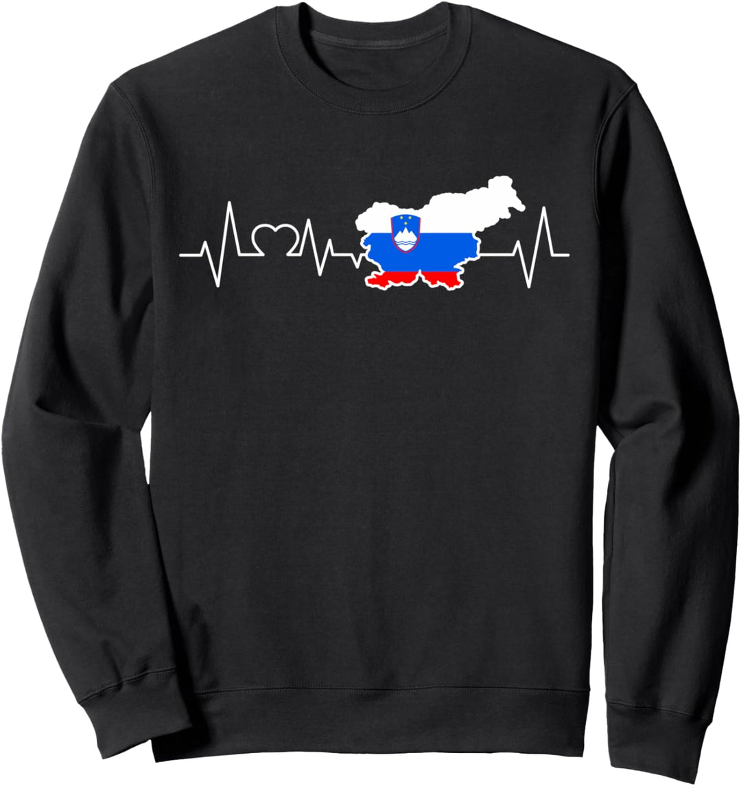 Slowenien Herzschlag Flagge Liebe Männer Frauen Geschenk Sweatshirt