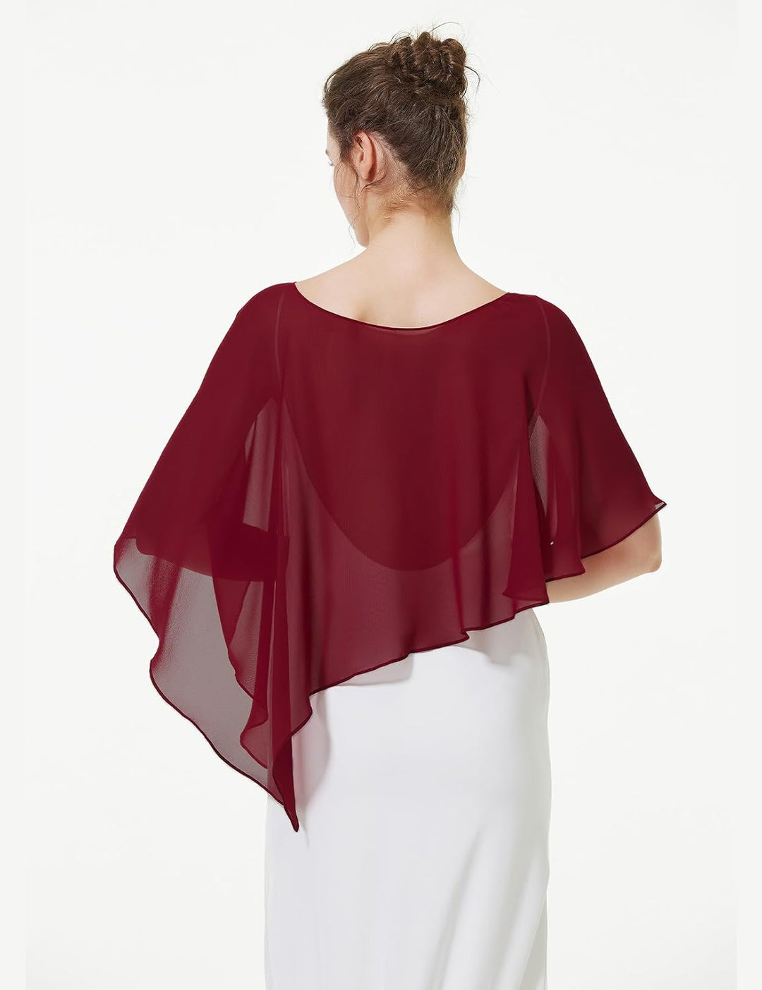 BEAUTELICATE Damen Chiffon Schal Stola Eleganten Cape Umhang für Braut Sommer Hochzeits Festliche Ab