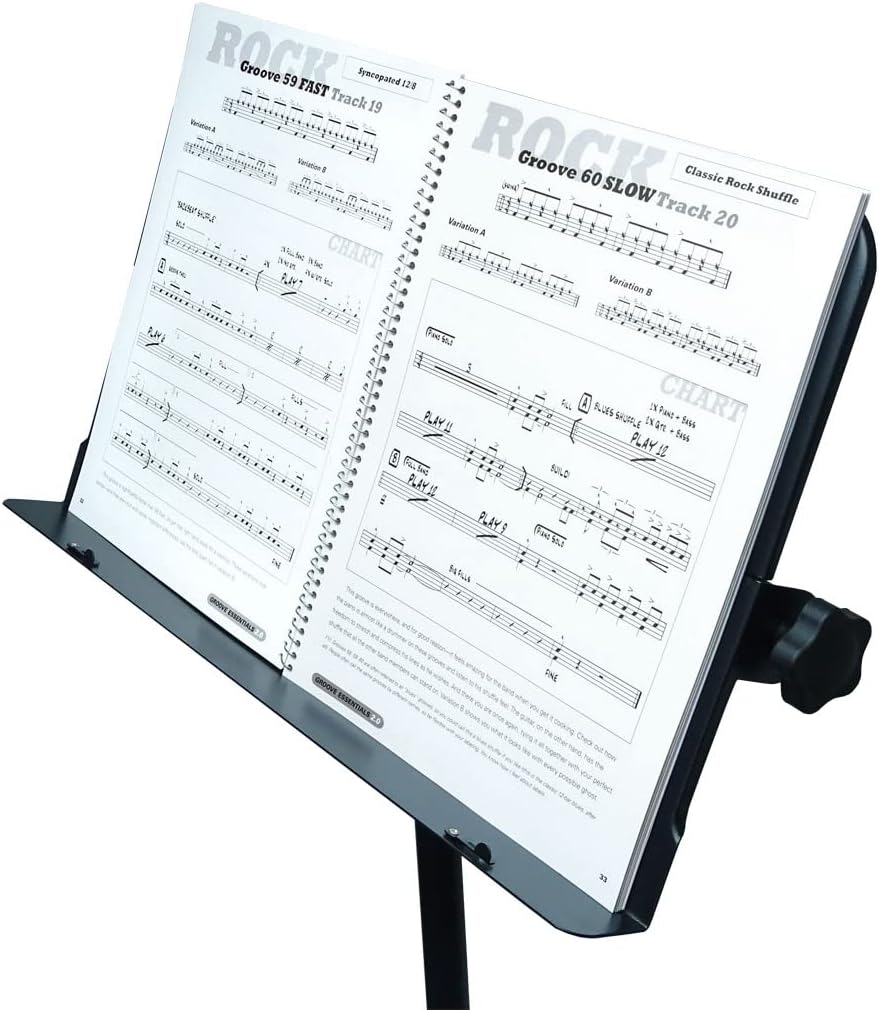 keepdrum MUS021 Notenpult Notenständer Pult Schwarz klappbar