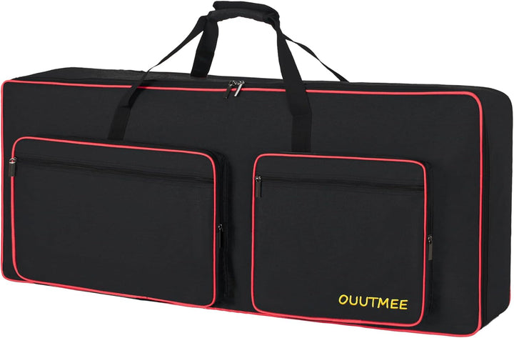 OUUTMEE 61Noten keyboardtasche, für E-Klaviere, 600D Oxford-Stoff mit 10 mm Startseite, Gigbag (schw