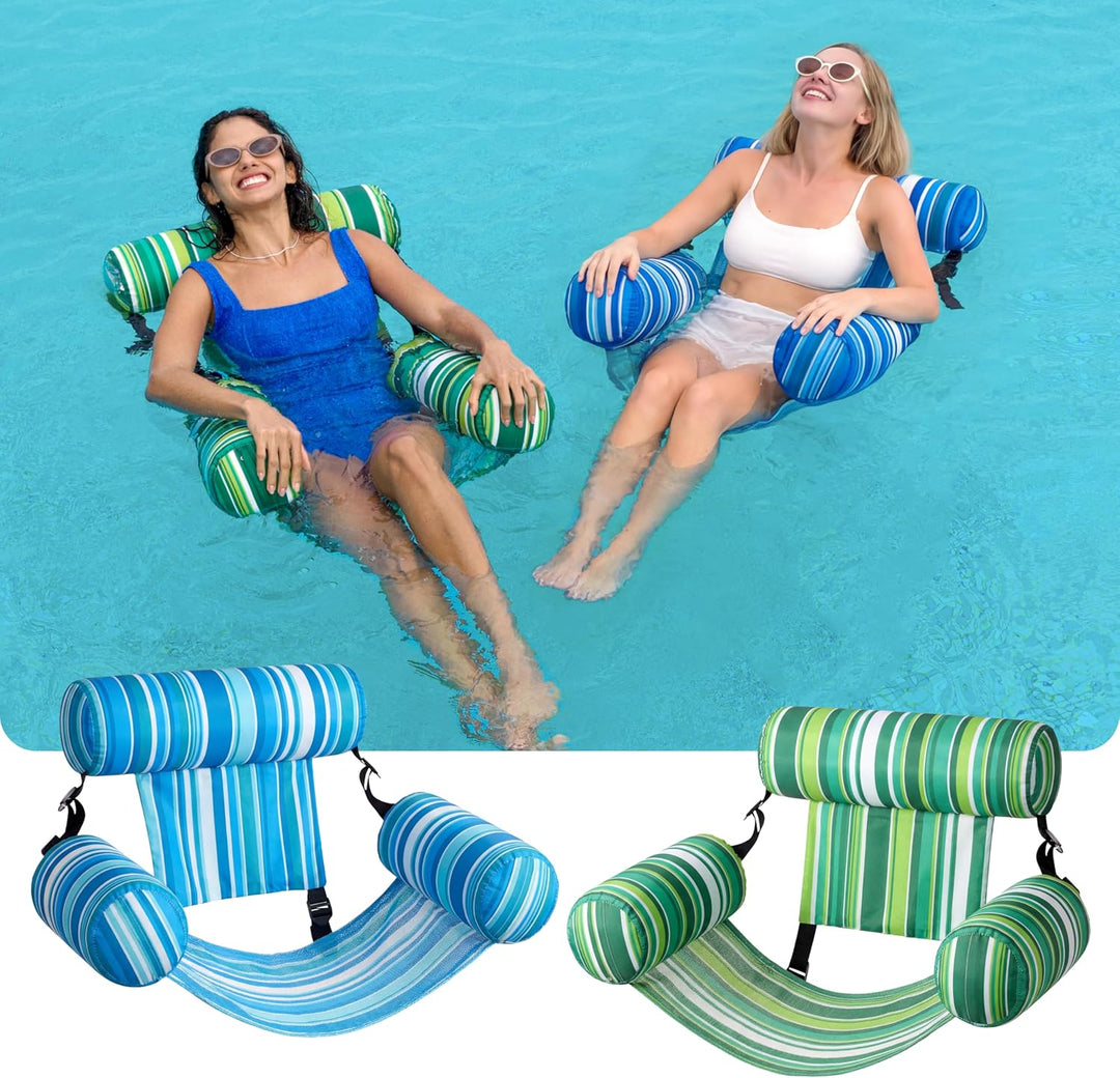 SLOOSH Aufblasbare Luftmatratze Pool für Erwachsene, 2er schwimmende Pool-Flösse, aufblasbare Pool-N
