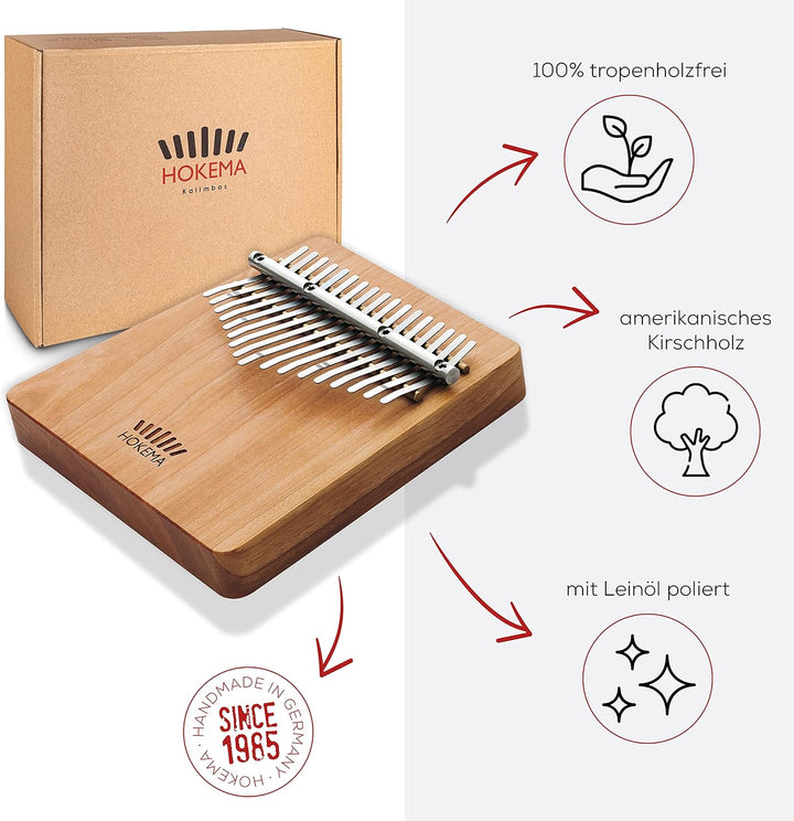 Hokema Kalimba B17 C-Dur - Das Original handgefertigt in Deutschland - Daumenklavier - Leicht zu ler