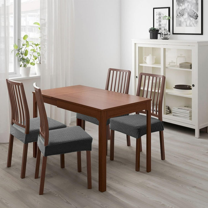 KELUINA Diamantgitter Jacquard wasserdichte Stuhl Sitzbezüge für Esszimmer Stretch Stuhl Sitzkissen