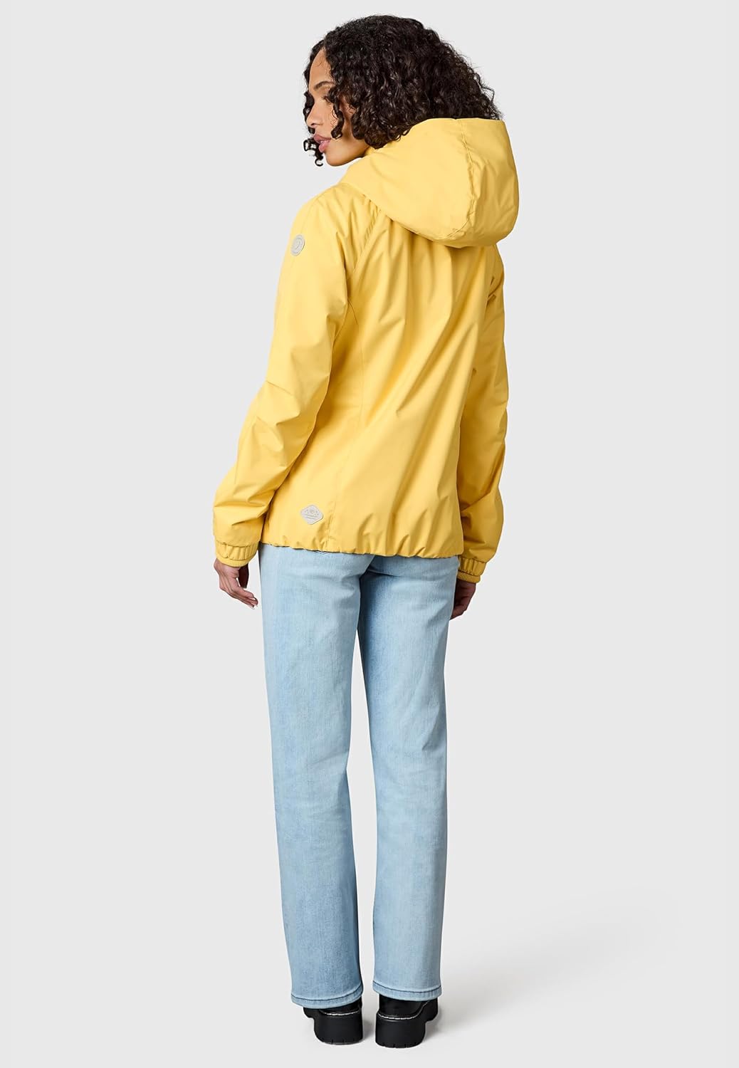 Ragwear Damen wasserdichte Übergangsjacke leichte Jacke kurz mit Kapuze Dizzie Intl XS-6XL XS Banana