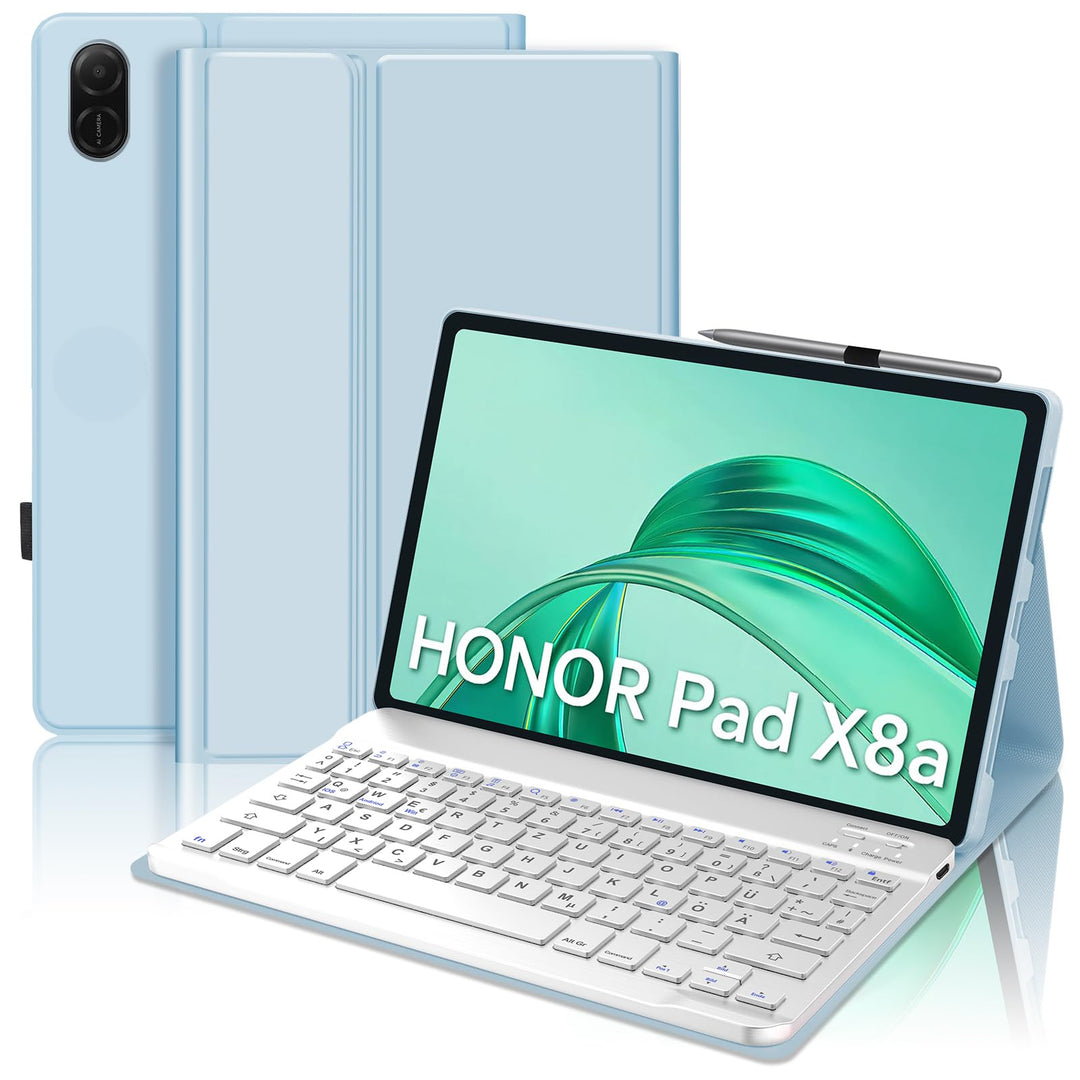 IVEOPPE Tastatur Hülle für Honor Pad X8a, Hülle mit Tastatur für Honor Pad X8a 11 Zoll, Bluetooth Ab