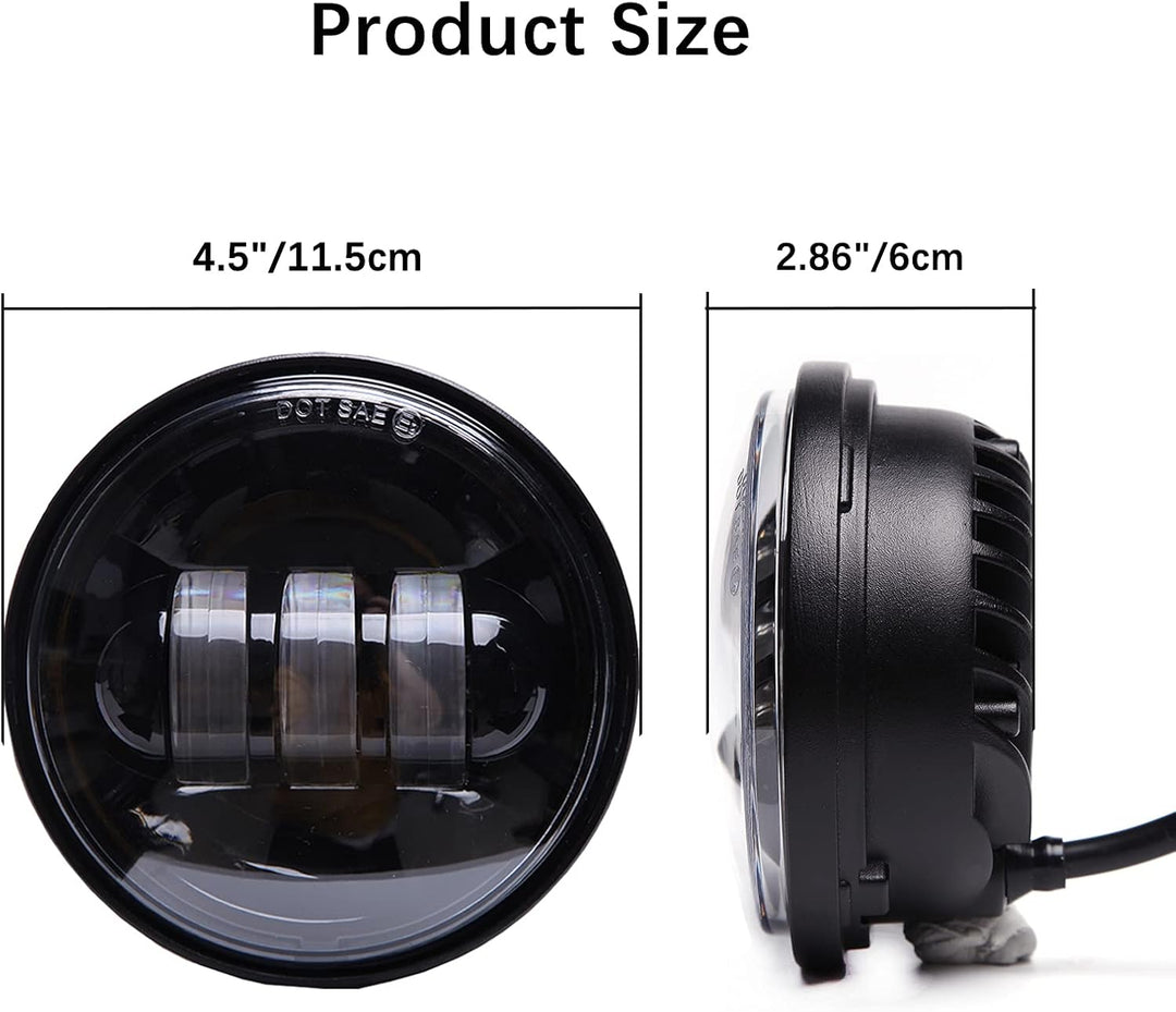 Keepdsgn 4.5'' LED Nebelscheinwerfer für Motorräder, die Licht-Zusatzglühbirne Motorrad-Projektor-Fa