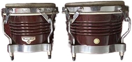 LP Latin Percussion LP811006 Matador Wood Bongo Almond Brown Chrome Hardware Almond Brown, Chrom HW,